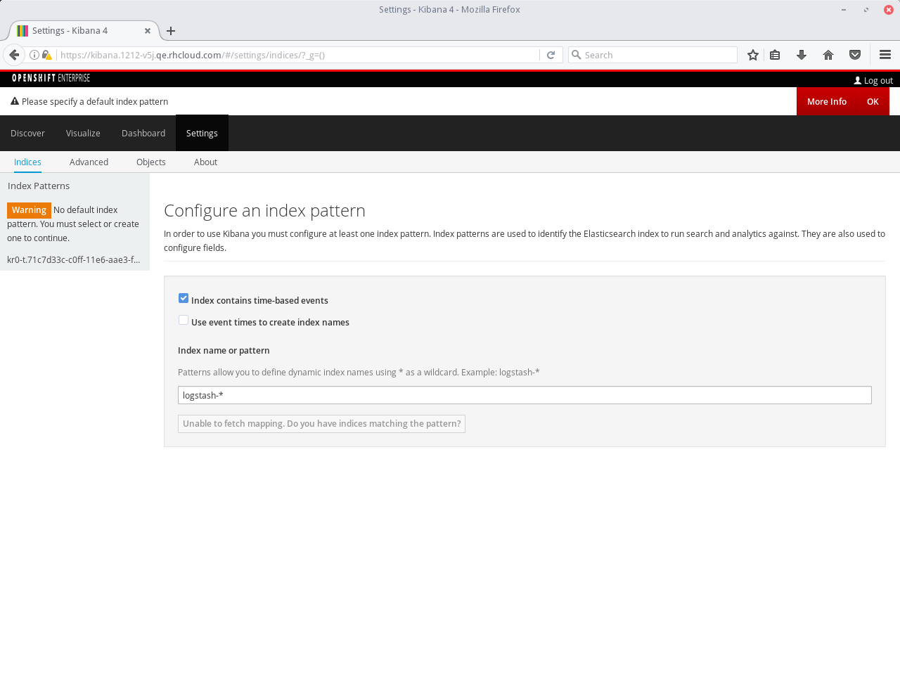 kibana screenshot