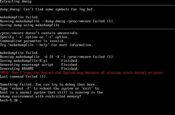Xen (4.7.0) Dom0 crashkernel dump failure