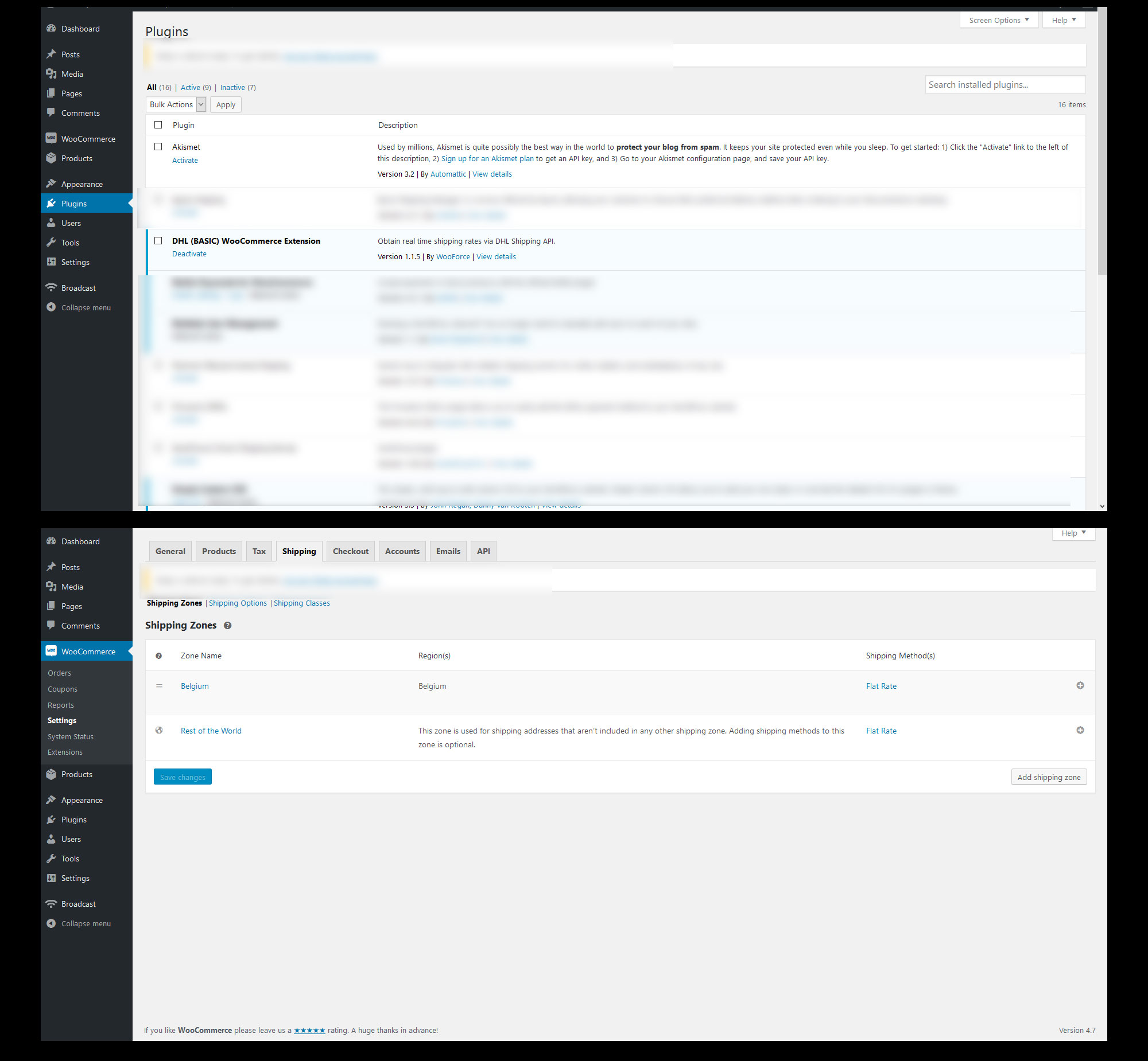 WooCommerce DHL Plugin ScreenShot