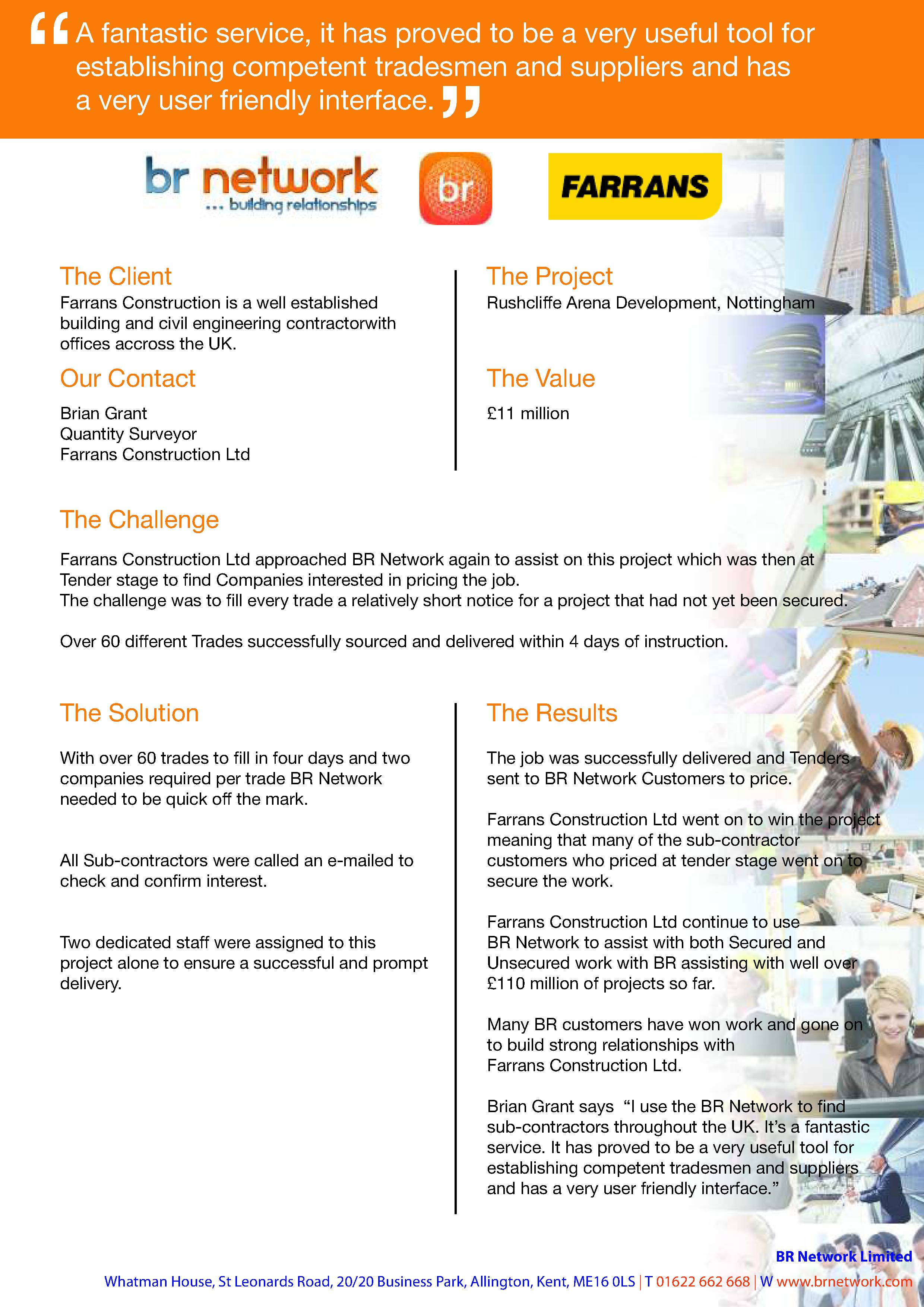 BR Network Ltd with Farrans Construction Ltd