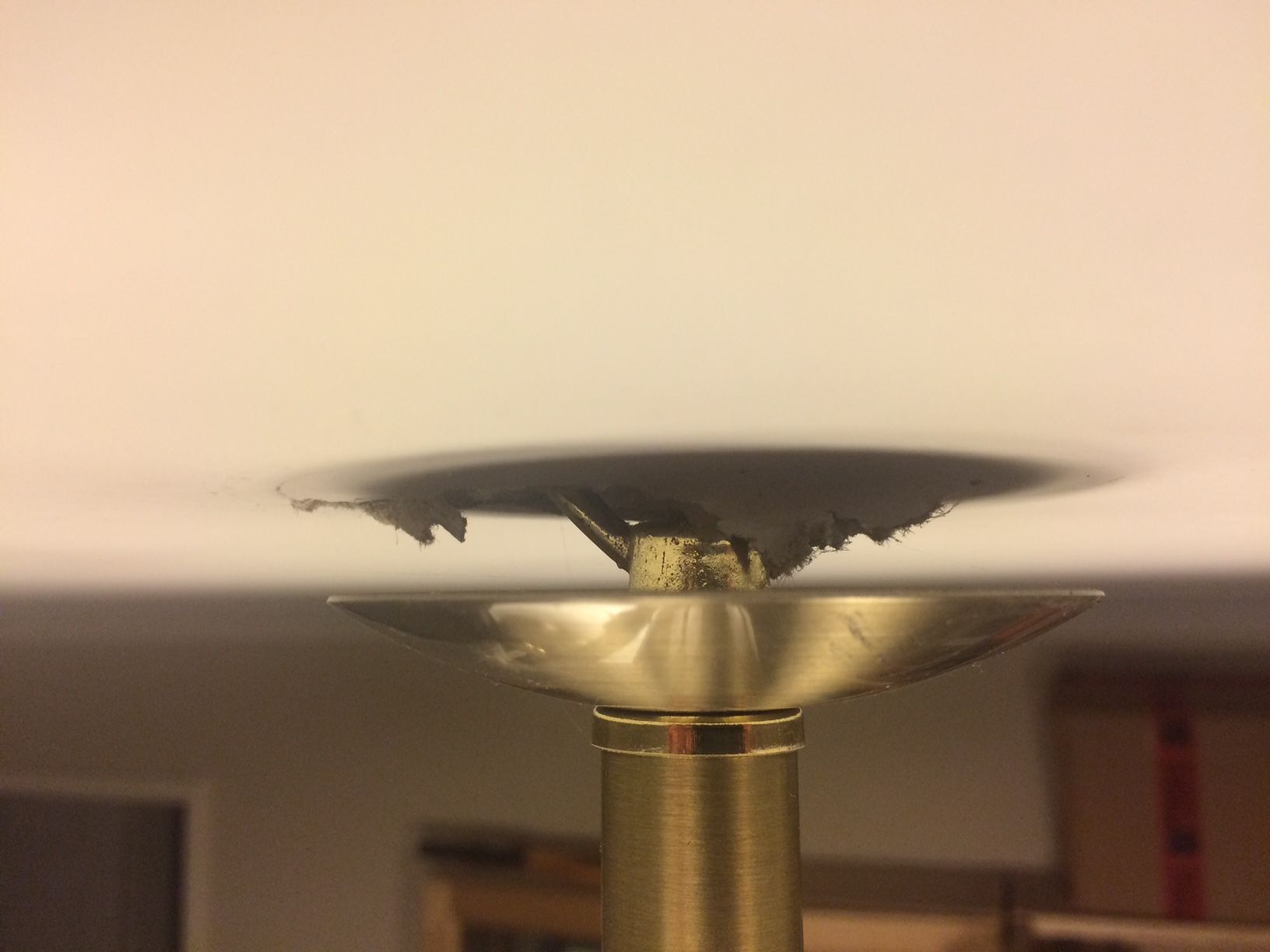 pendant sagging underneath