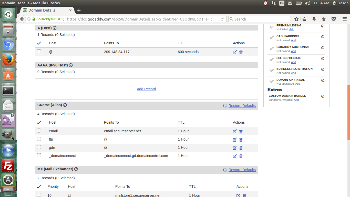 DNS for godaddy