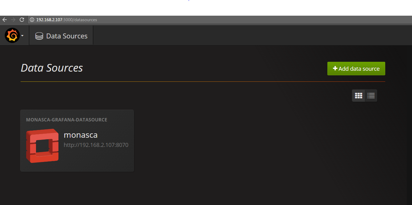 data source created