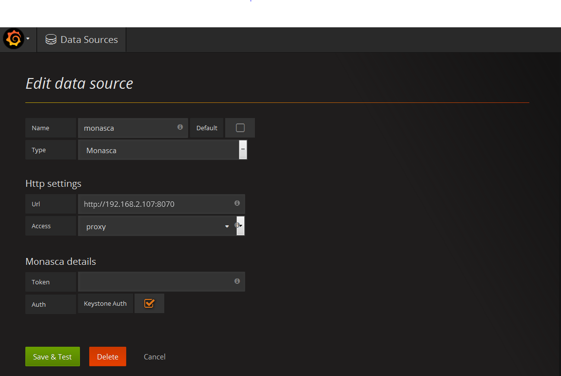 datasource setup