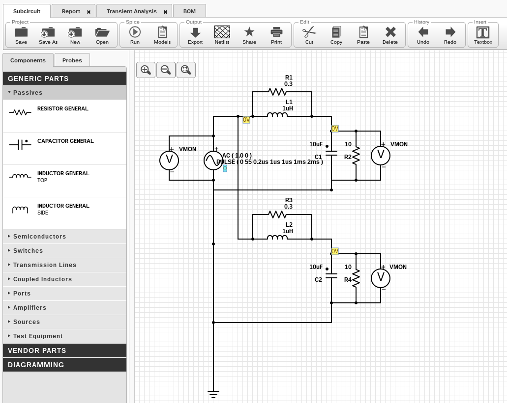 Basic Circuit And Simulation Partsim Tutorial Youtube