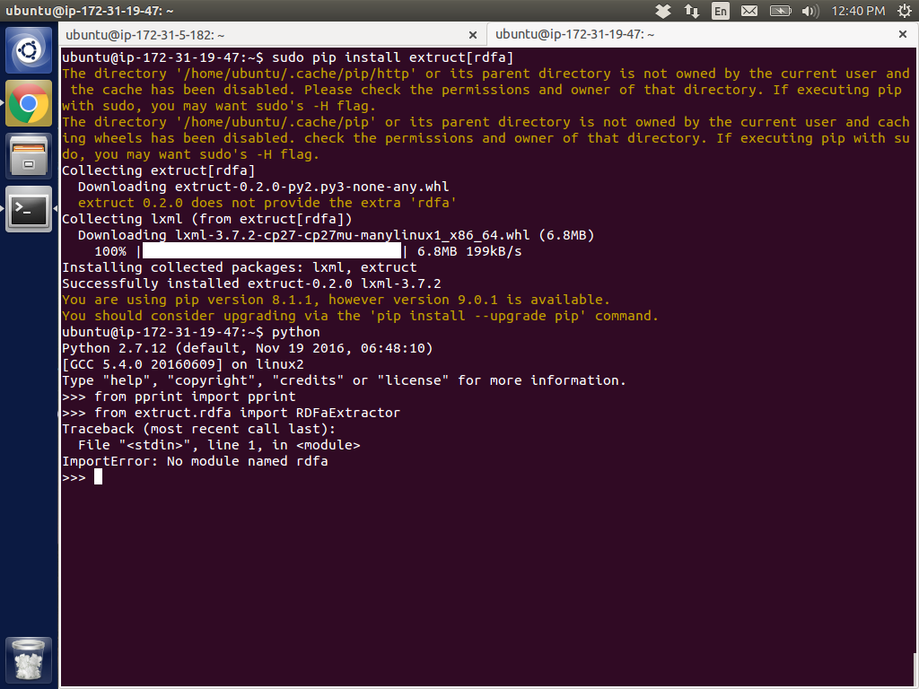 No RDFa module on pip