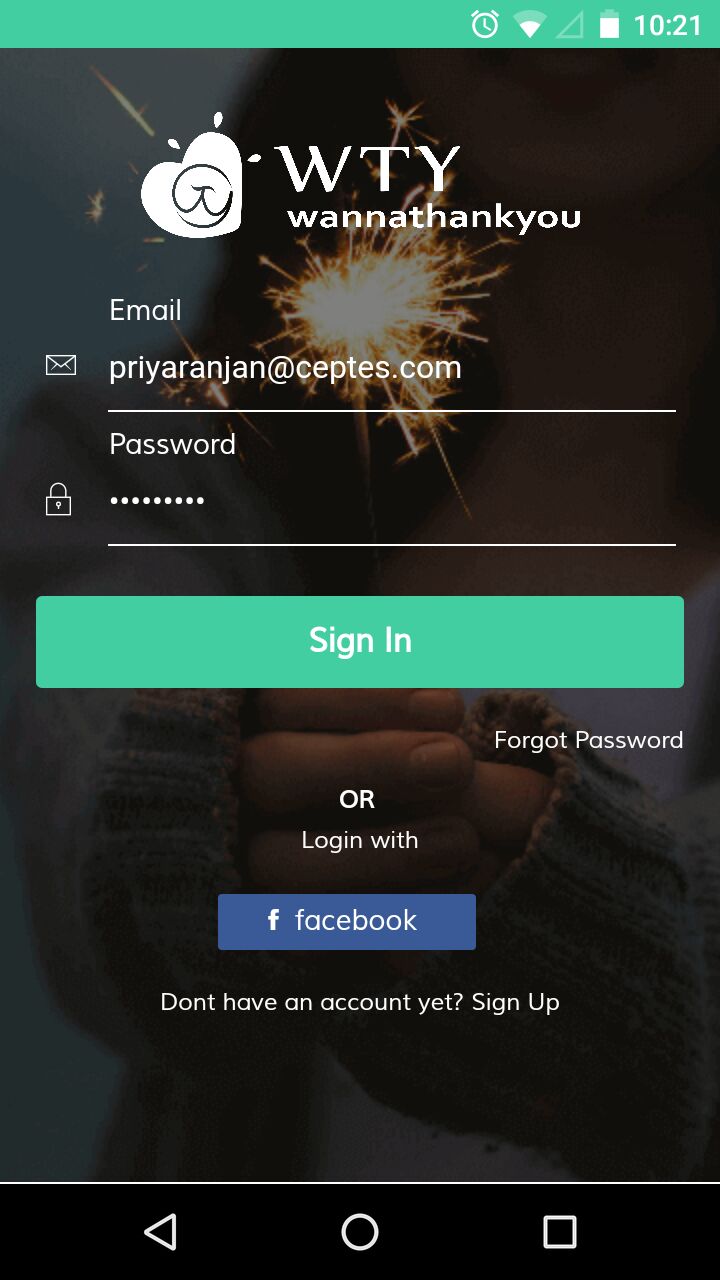Sign in takes auto credentials