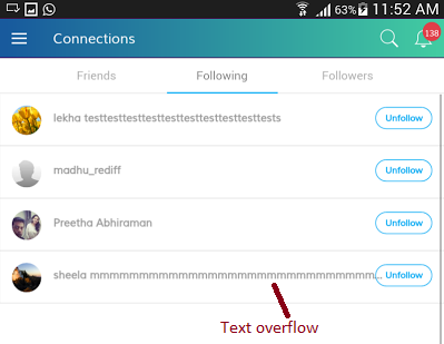 Text overflow