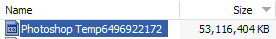 giant temp file