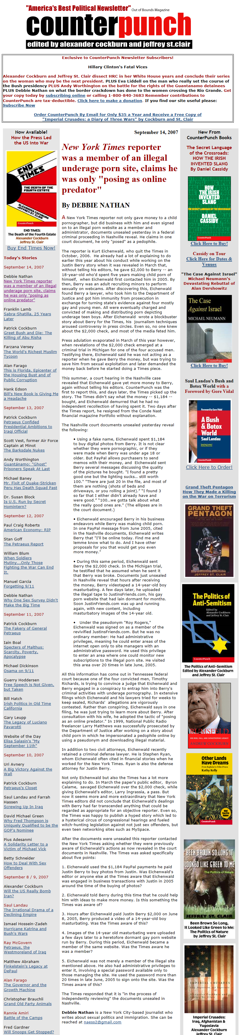 Kurt Eichenwald Member of Illicit & Illegal Site