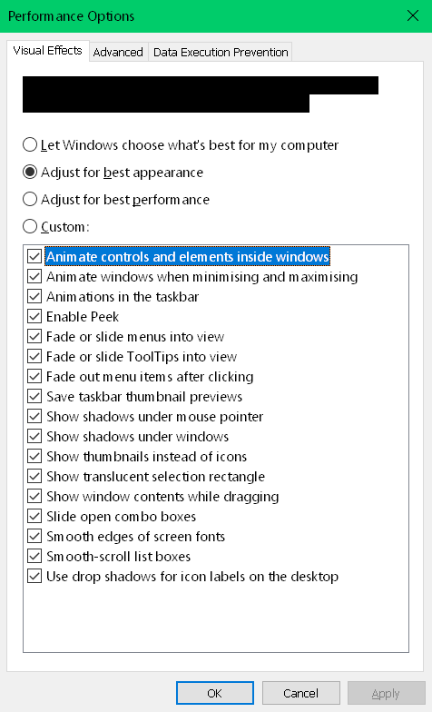 Black Highlighted text
