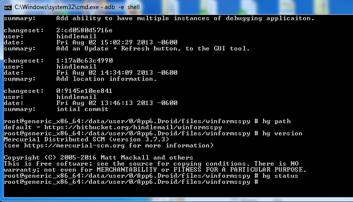 mercuial running on android