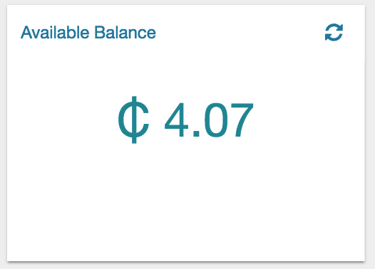 available balance