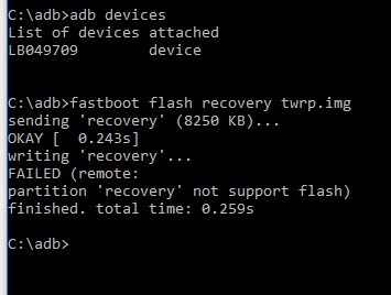 fallo fastboot