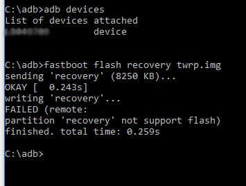 fallo fastboot