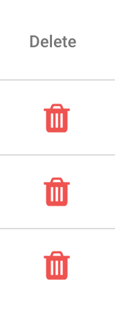 delete bin button