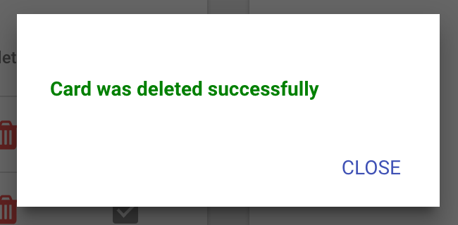 delete response