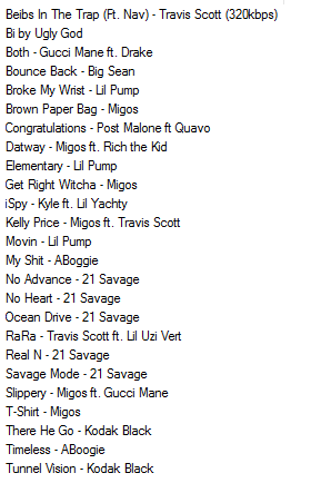 playlist i be bumping and shitt