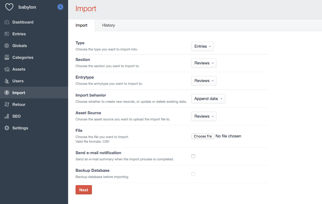 import-step-1