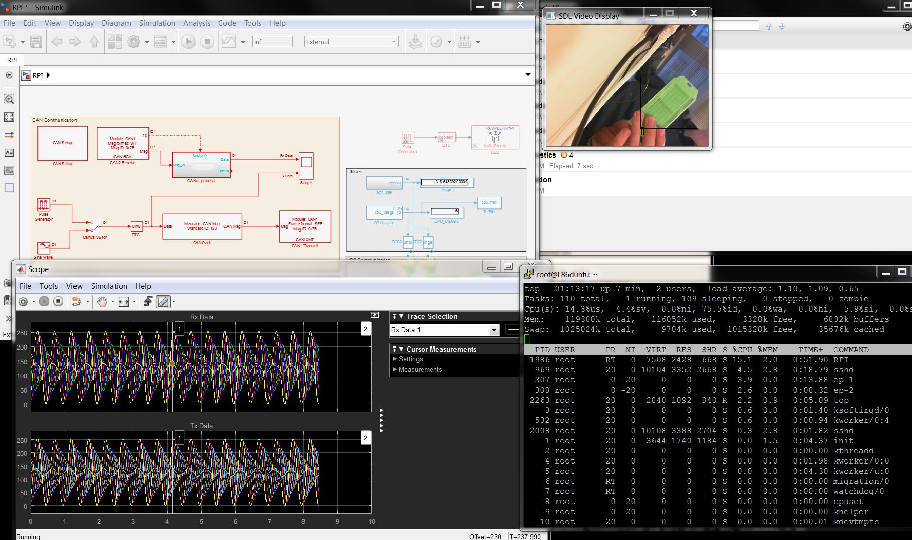 Simulink external mode with 86duino One
