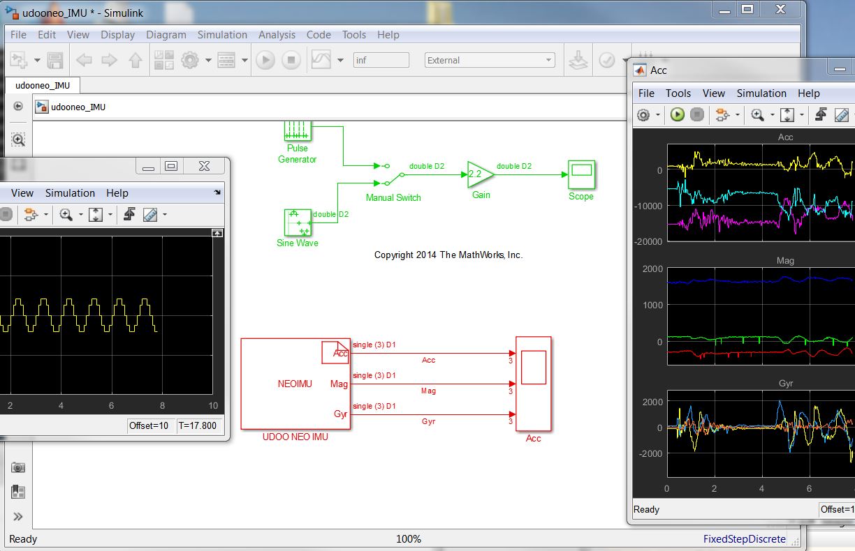 MATLAB/Simulink external mode with UDOO NEO