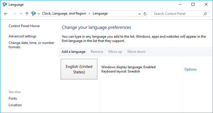 Keyboard layout