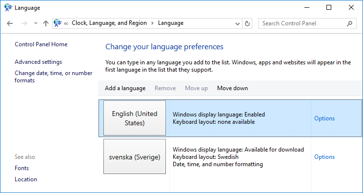 Keyboard layout 2