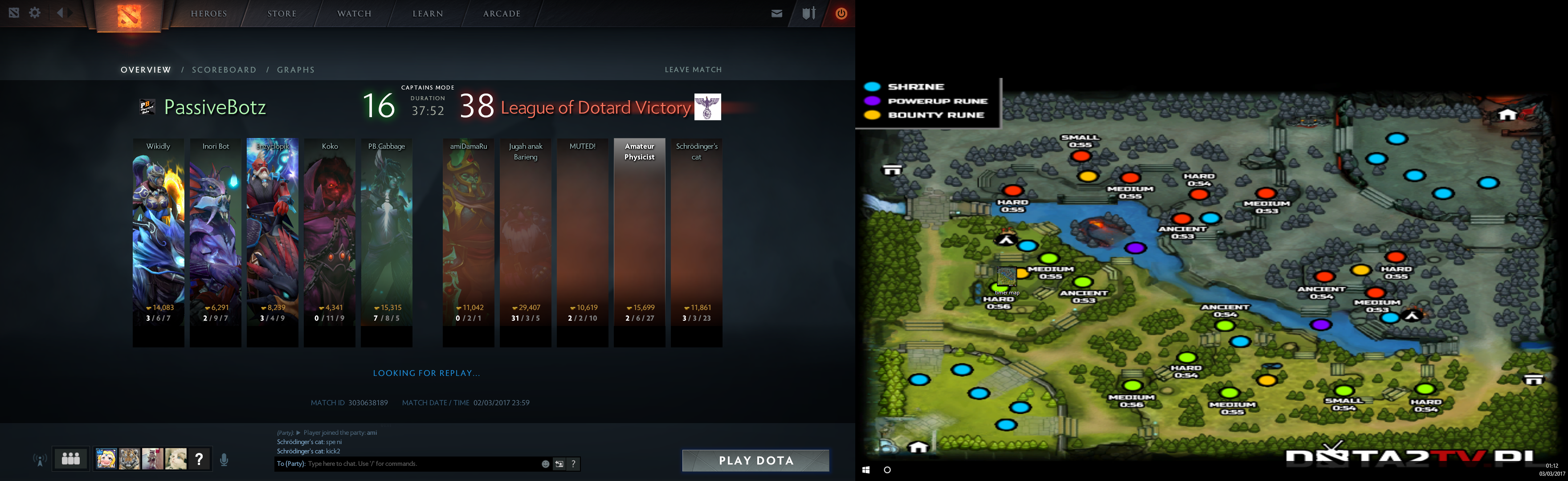 leagueofdotardvspassivebotzresultgame2overview.png