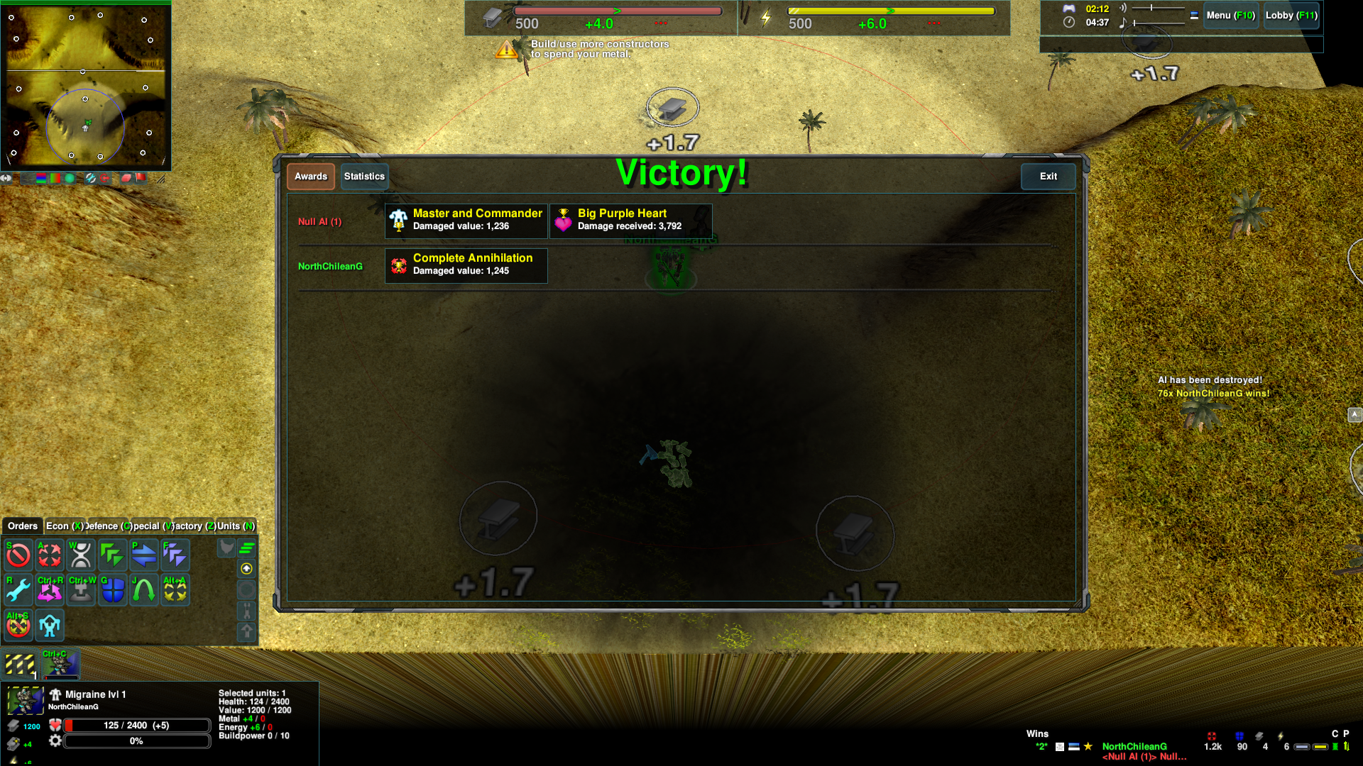 End screenshot