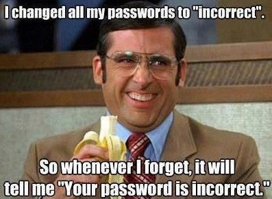 Incorrect password