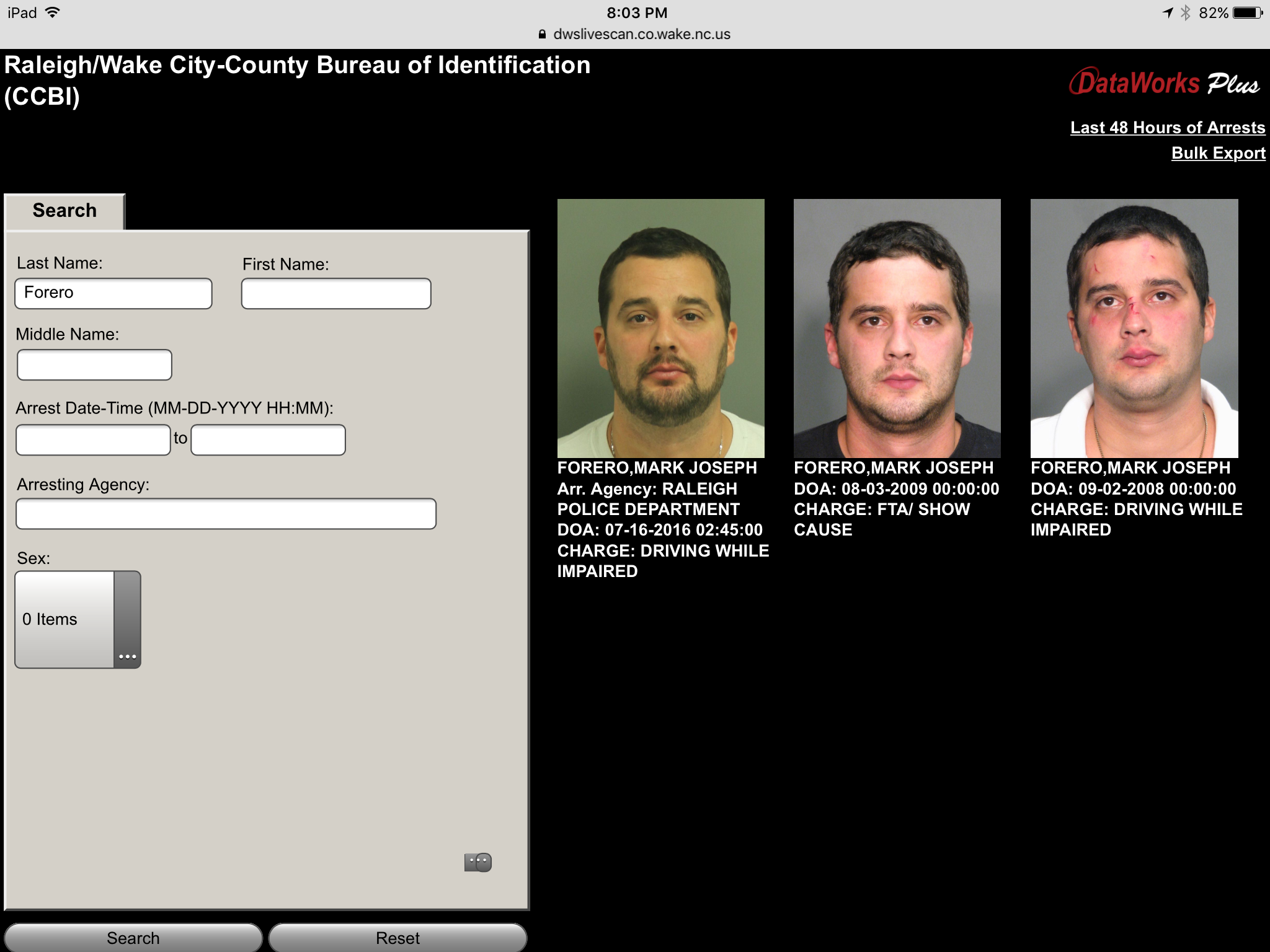 Mark Forero Arrest 4