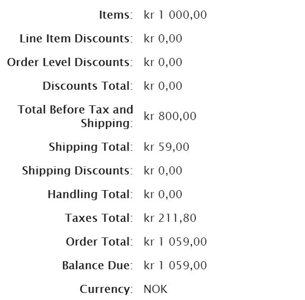 order details