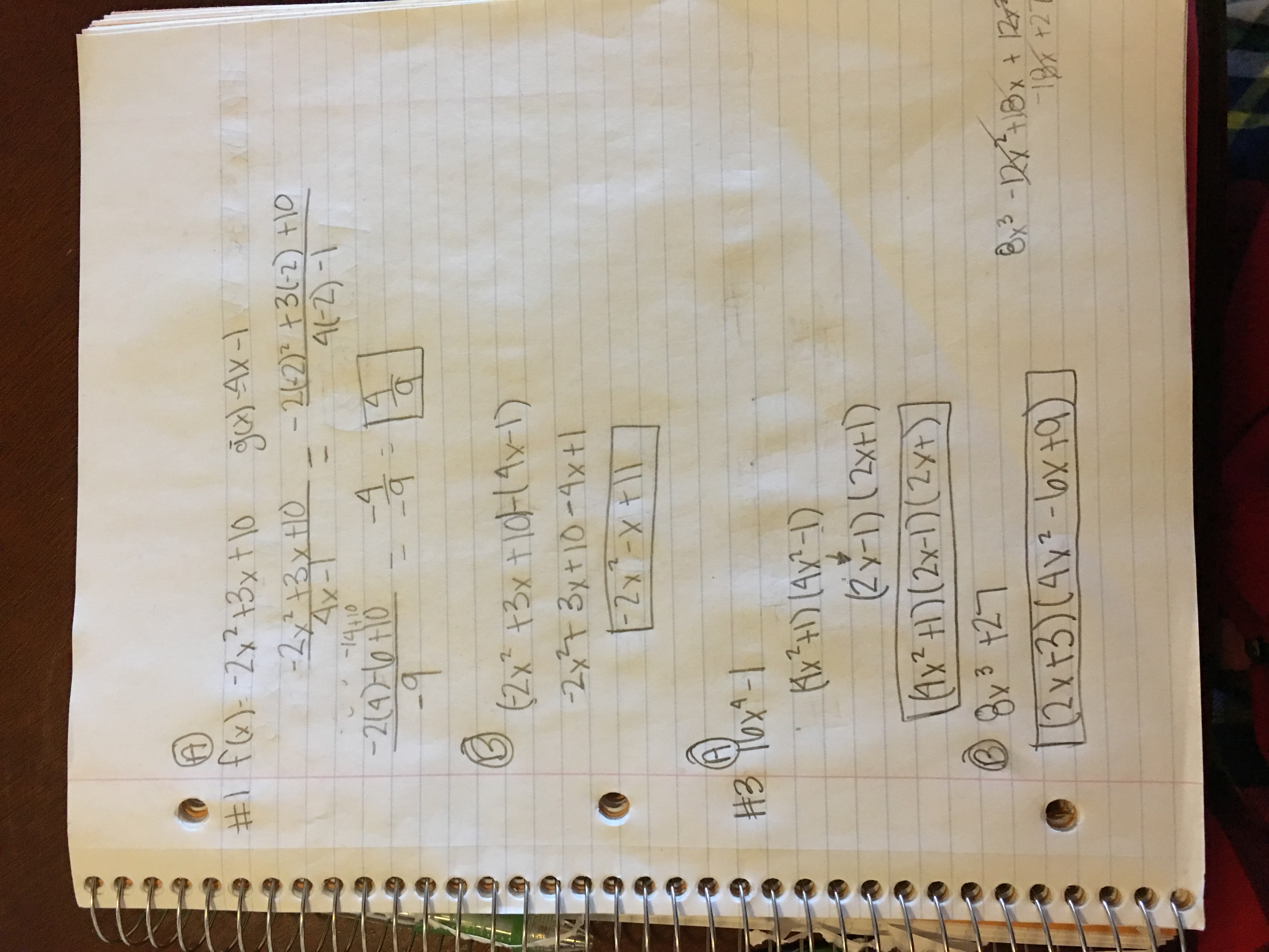 Problems 1 and 3 math midterm corrections