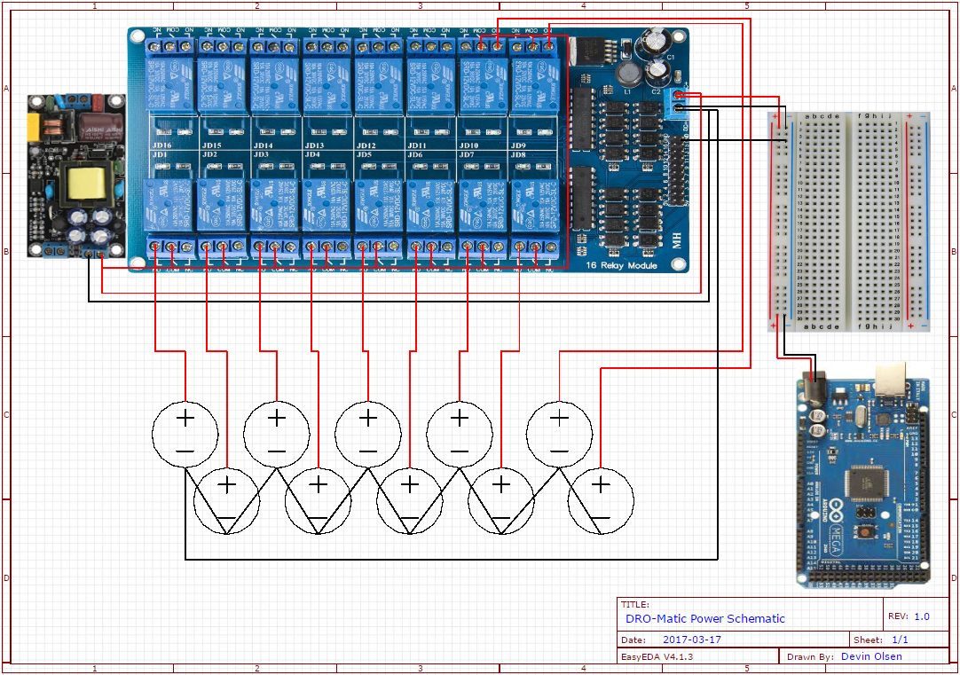 DRO-Matic Power Schematic