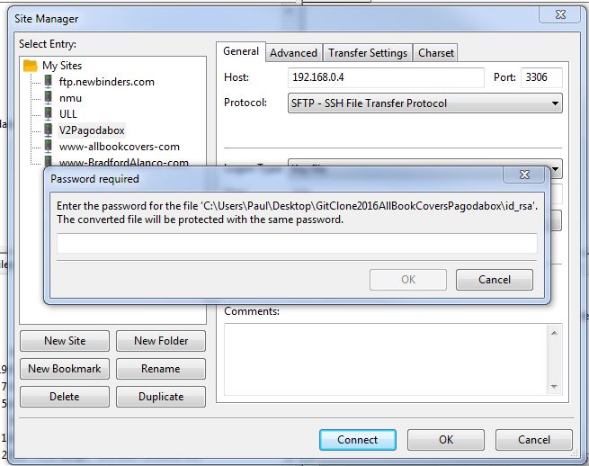 Need help Setting up SFTP KEY in FIlezilla with Some FTP client?