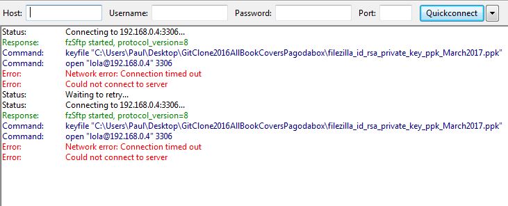 Need help Setting up SFTP KEY in FIlezilla with Some FTP client?
