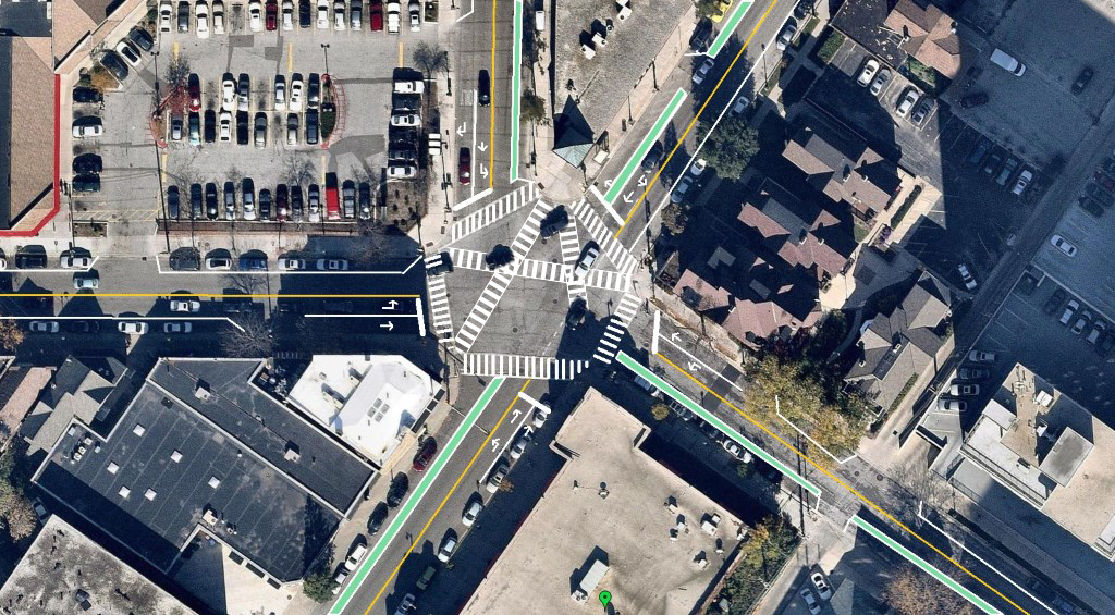 Brady and Farwell pedestrian intersection.