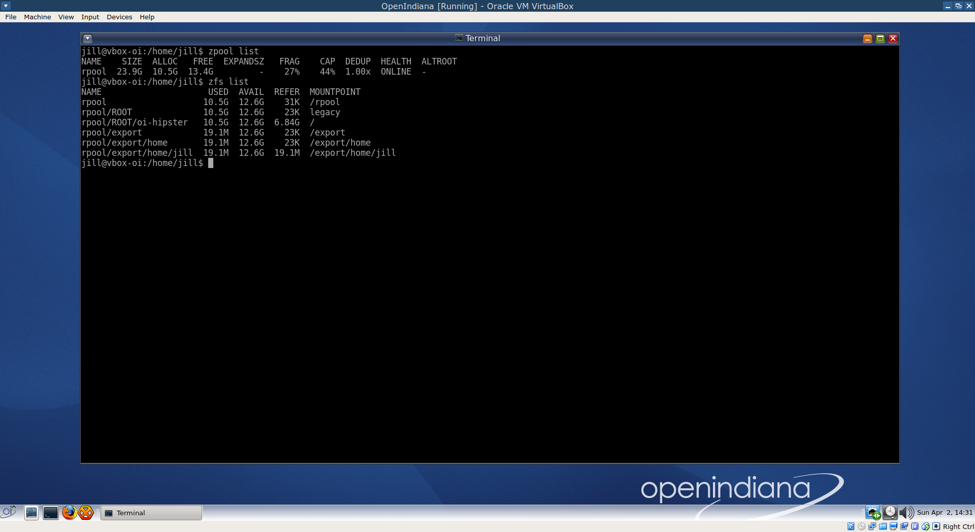 openindiana desktop