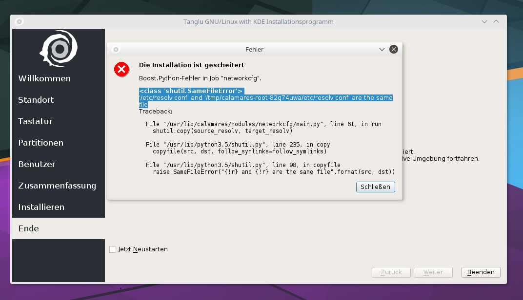 tanglu install