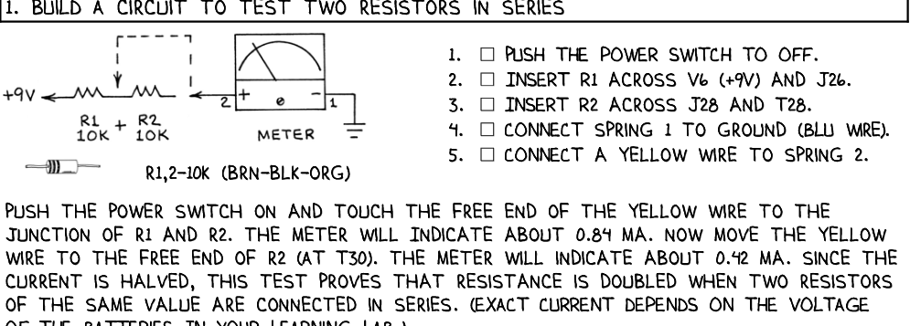 Amp change in series circuit.