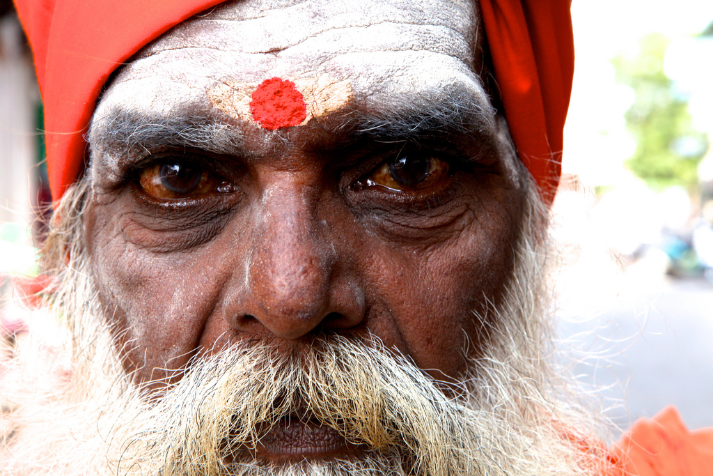 The face of a holy man