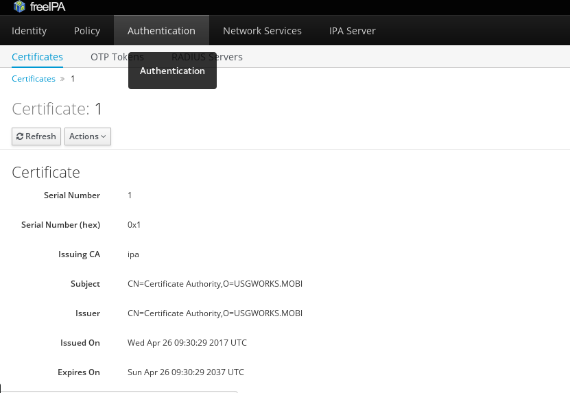 freeipa certificate form