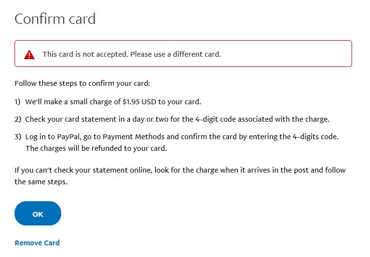 Paypal Error 2