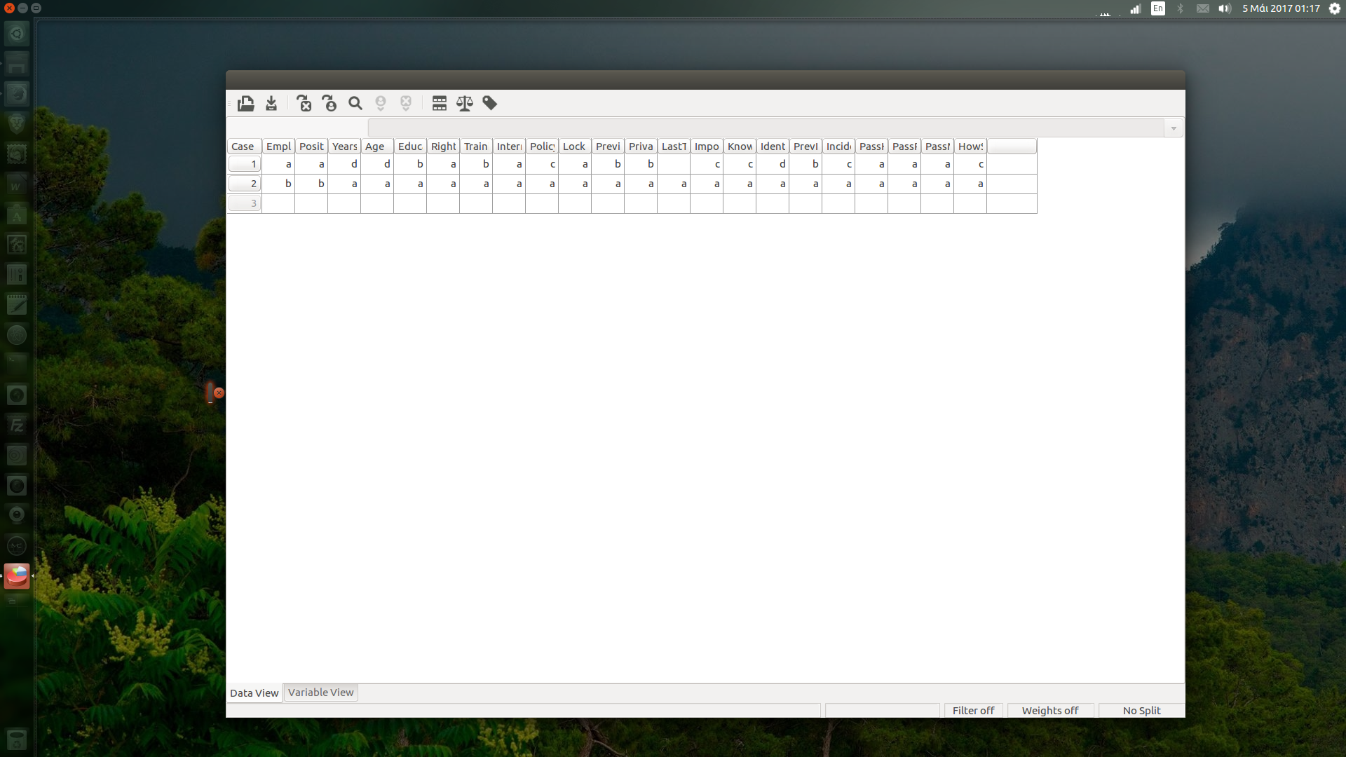 PSPP output window