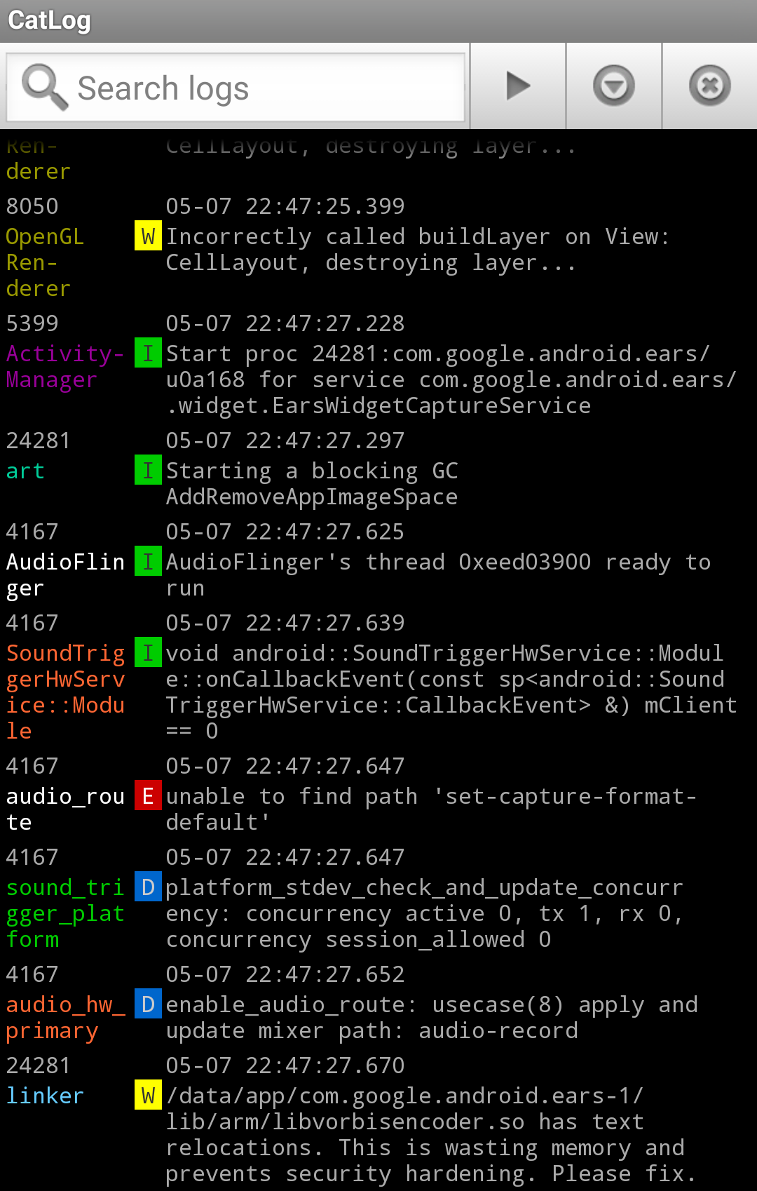 logcat