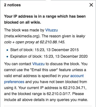 IP address range ban