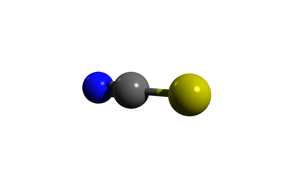 molecule_thiocyanate_angle2_1200x0800_povray_colored_on_white.png