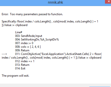 AHKscript-error