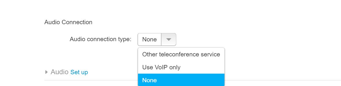 WebEx Audio Options