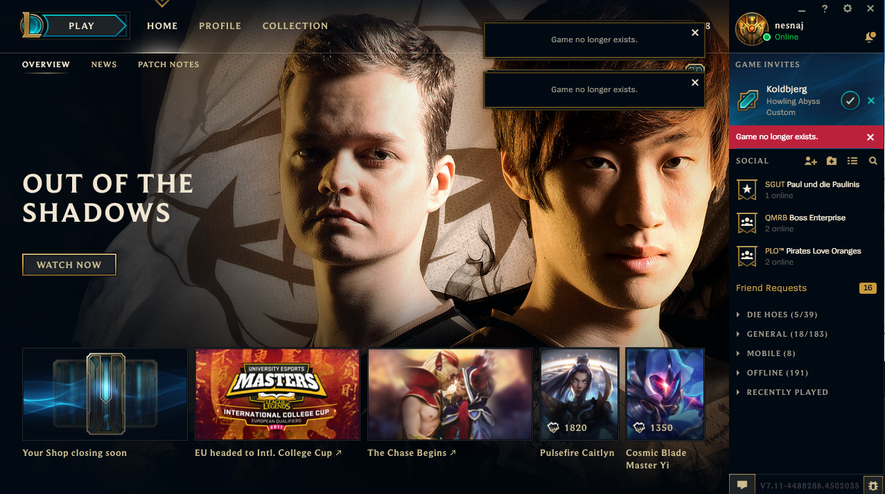 Client Invite Bug